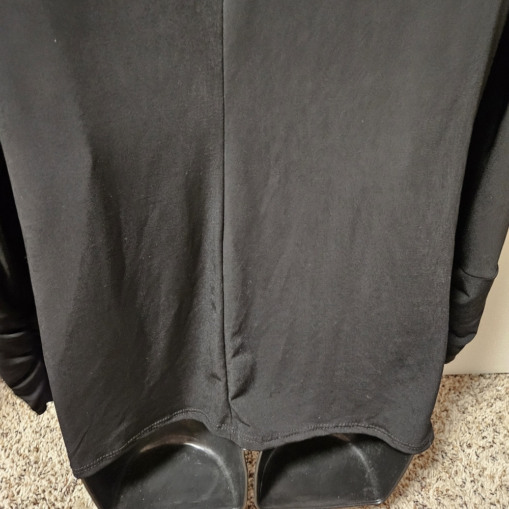 VENUSBlack Draped Asymmetrical Cowl Neck Top - Picture 12 of 13